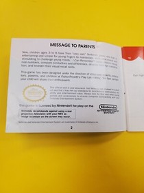 Fisher Price Perfect Fit NES Nintendo Instruction Manual Only