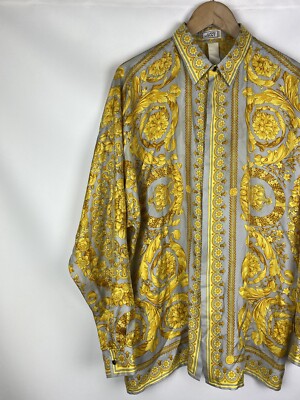 GIANNIVERSACE VINTAGE 　　90's 90's Vintage GIANNI VERSACE Medusa Silk Tie Floral Baroque