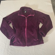 The North Face Girls Fleece Jacket XL 18 OSO Purple fuchsia Full Zip Denali