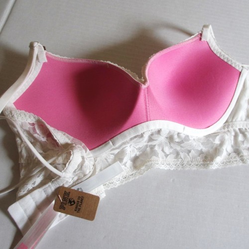 PINK Victoria Secret L/L Strappy Push Up Bralette Set Brazilian Panty Lace - Picture 9 of 12