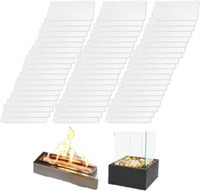 60 Ceramic Wool Wicks for Tabletop Fire Pits - Carbon Felt for Bio Ethanol