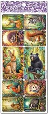 Violette Stickers 2 Sheets Holographic Forest Animals Bear Squirrel Bunny Deer