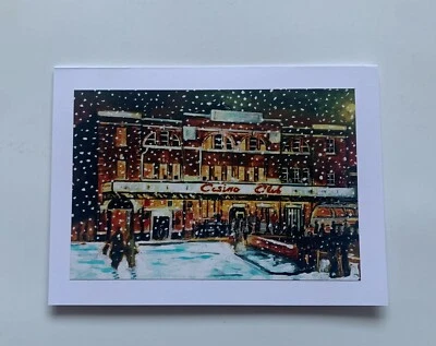 NORTHERN SOUL ART Northern Soul; Four hand made Wigan Casino Christmas Cards
