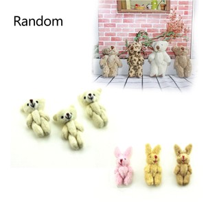 details about 1pc plush short wool miniature tiny small bunny rabbit bear dolls house craft