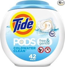 Tide Pods Free & Gentle with HE Turbo Laundry Detergent | 42 Pacs