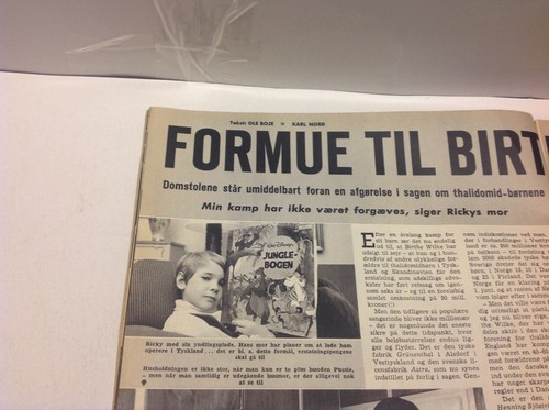 BIRTHE WILKE DANISH SINGER FRONT COVER SON RICKY VINTAGE DANISH MAGAZINE 1969. - Picture 8 of 9