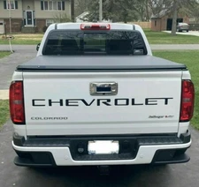 BLACK Tailgate Insert Letters Decal Vinyl Stickers for Chevy Silverado 2019-21