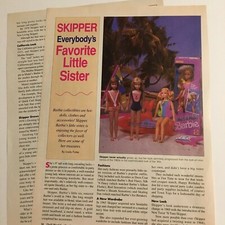 '93 Article/Info/Pictures on Mattel Barbie Little Sister SKIPPER Friend MIDGE