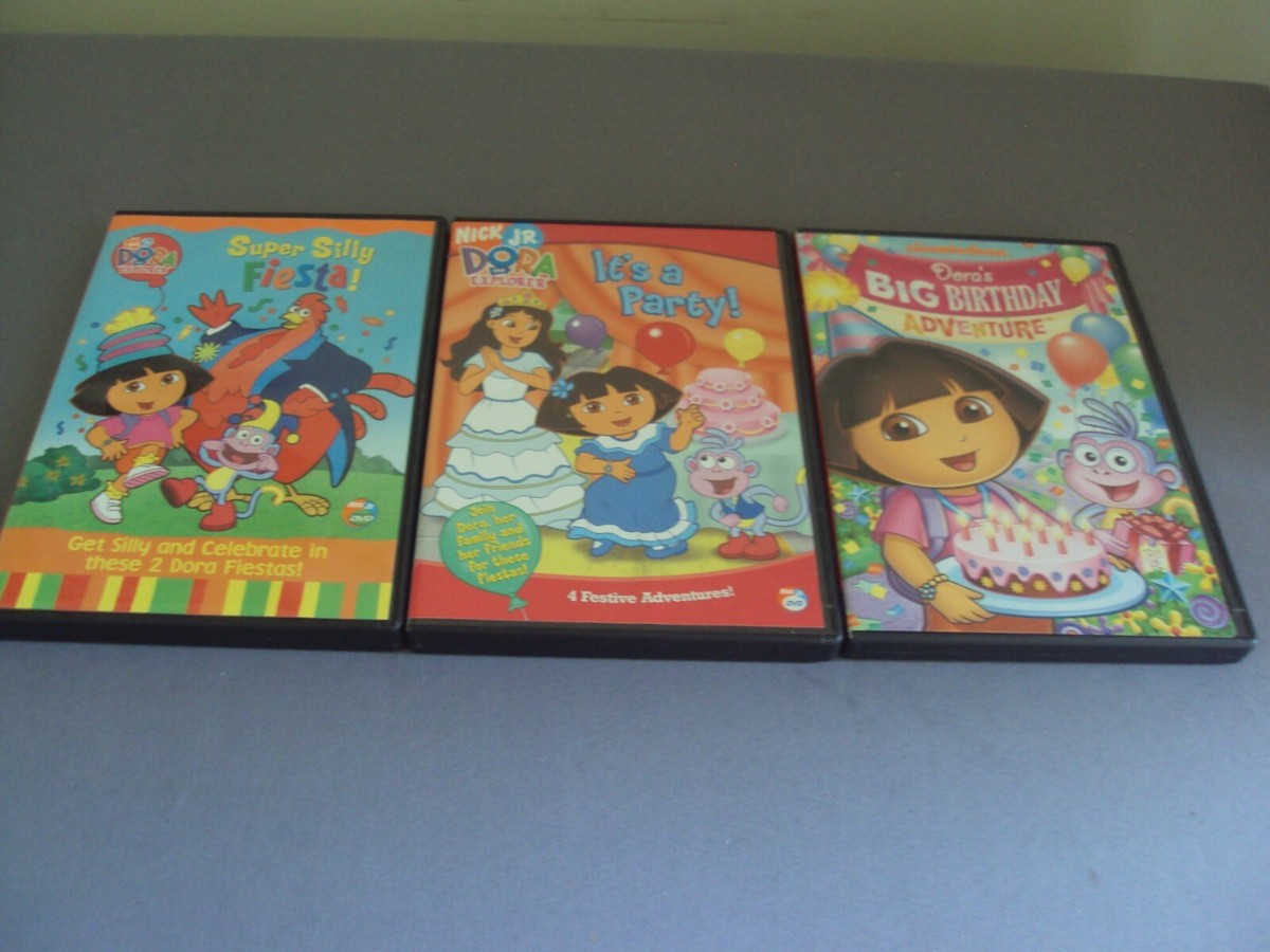 Dora The Explorer Lot 3 Nickelodeon DVD's Birthday Adventure It's