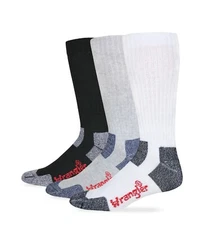 Wrangler Men's Steel Toe Ultra-Dri Full Cushion Boot Socks 2 Pair Pack