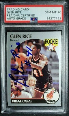 1990 Hoops 168 Glen Rice Signed Rookie Card Autograph Rc Psa Dna 10 Auto Heat Ebay 1990 Hoops 168 Glen Rice Signed Rookie Card Autograph Rc Psa Dna 10 Auto Heat Ebay