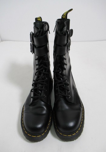 Dr Martens Caspian Alt Combat Boot Smooth Leather Black Size 11 US M / 12  US L | eBay