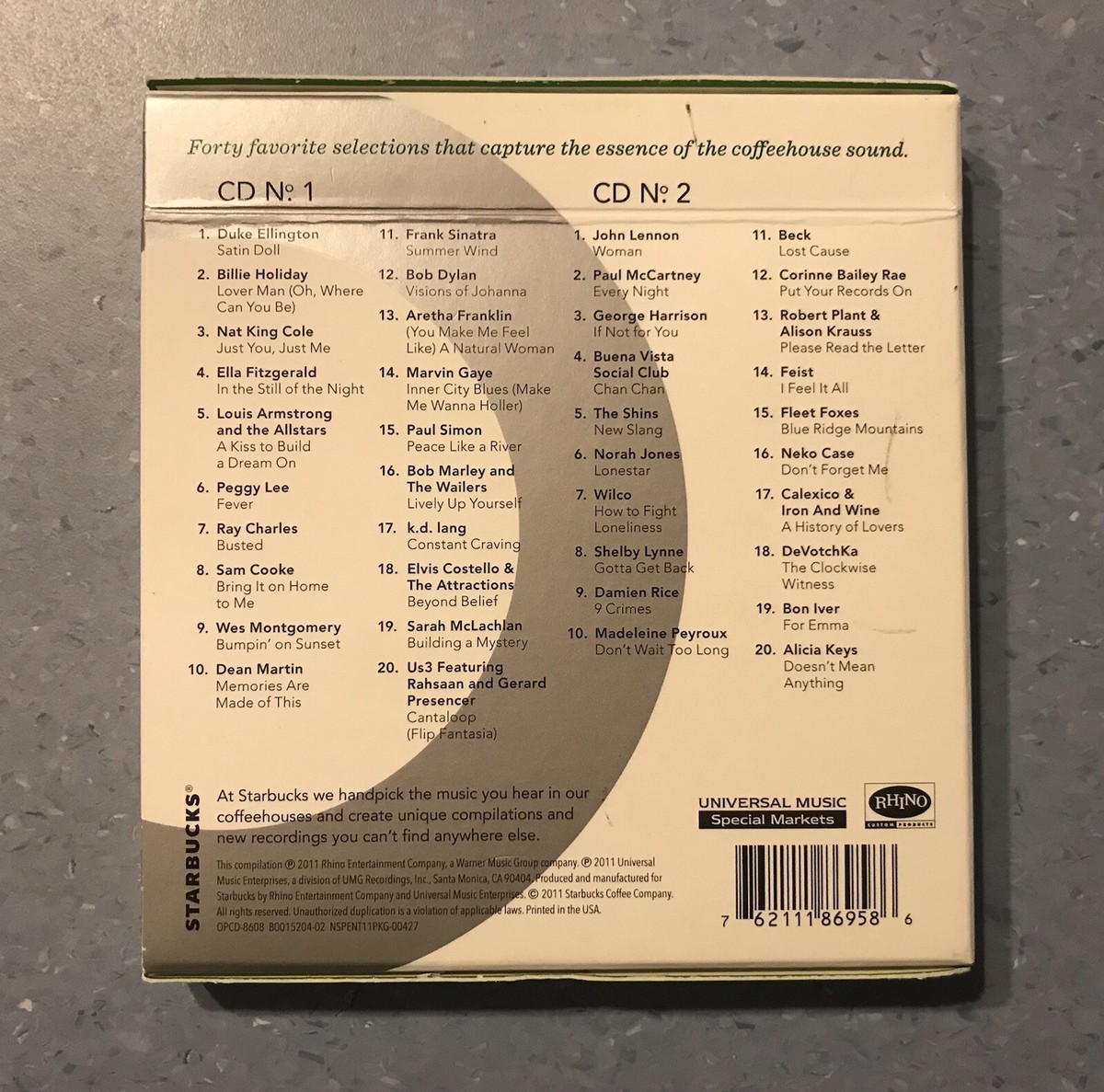 Pre owned Starbucks 40th Anniversary CD Set 2011 Rhino w/ Hype