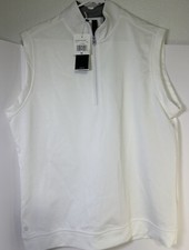Adidas Golf 1/4 Zip Golf Vest White New With Tags Men  s Medium.