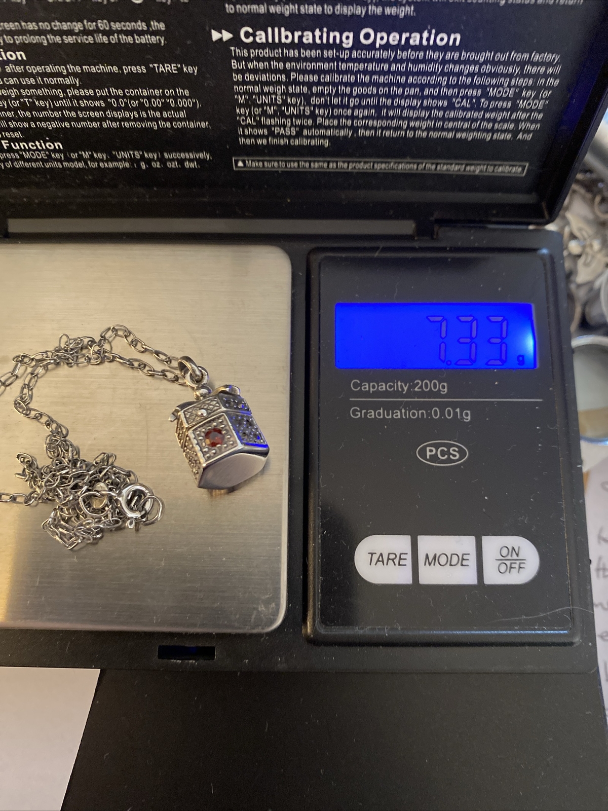 Antique Sterling Silver Hexagonal Ruby & Marquis … - image 13