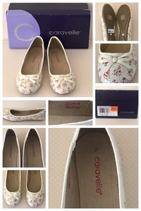 ladies cream flat shoes
