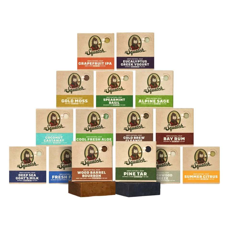 DR. SQUATCH DR Squatch Soap Bars 5oz Choose Your Scent- All Natural Soaps Deodorant
