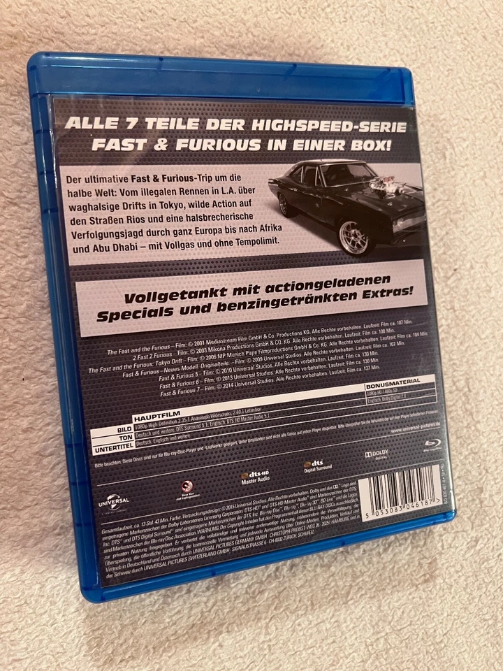 Fast & Furious 1-7 - 7-Movie Collection | Zustand sehr gut | Blu-ray - Bild 2 von 2