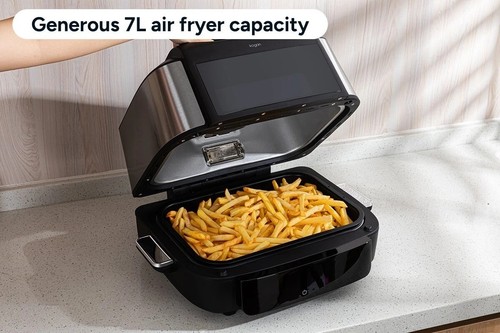 Kogan Smart 7L XL Grill & Air Fryer Pizza Oven Non-Stick BBQ Bake Roast Black - Picture 7 of 9