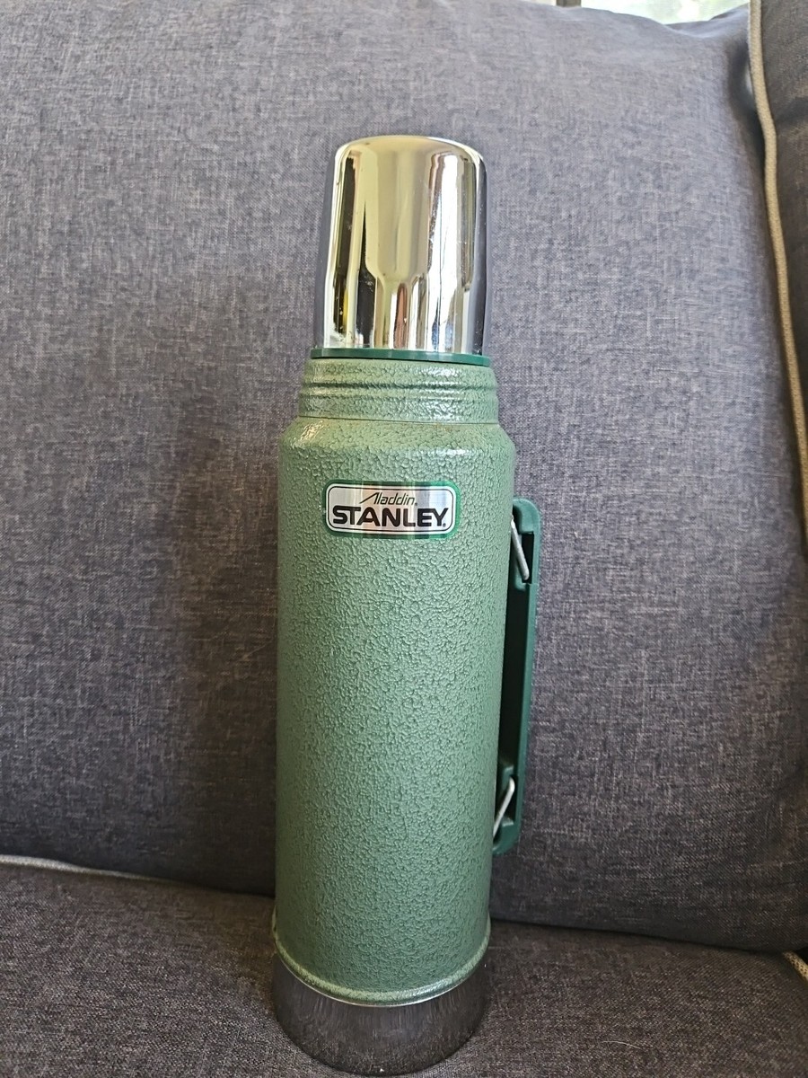 Vintage Stanley Aladdin Green Vacuum Bottle Thermos Cup A-944DH