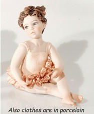 Statuette En Porcelaine Capodimonte De Fille Ballerine En Tutù Fait En Italie