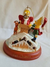 Simpsons Bradford Illuminated Christmas Ornament 2003 FAT CHANCE