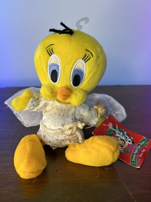 2000 Tweety Bird Sugar Plum Fairy Warner Bros Bean Bag Stuffed Plush Doll 9 
