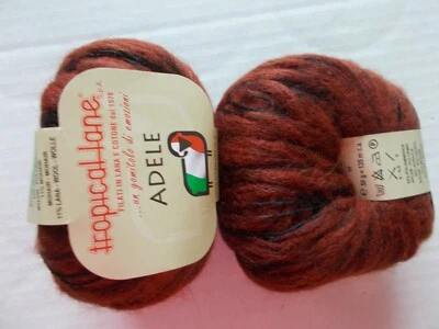 Tropical Lane Adele mohair blend yarn, Reddish Brown, lot of 2 (148 yds each) - Photo 1/3