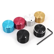 Aluminum 25 x 15.5mm Audio Rotary Control 6mm Dia Potentiometer Cap Switch Knob