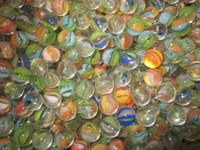 2 POUNDS 1/2 INCH TRI-COLOR CATS EYE MEGA / VACOR MARBLES