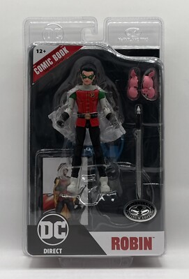 McFarlane Toys DC Direct Page Punchers Robin Reborn 7'' Action Figure Platinum