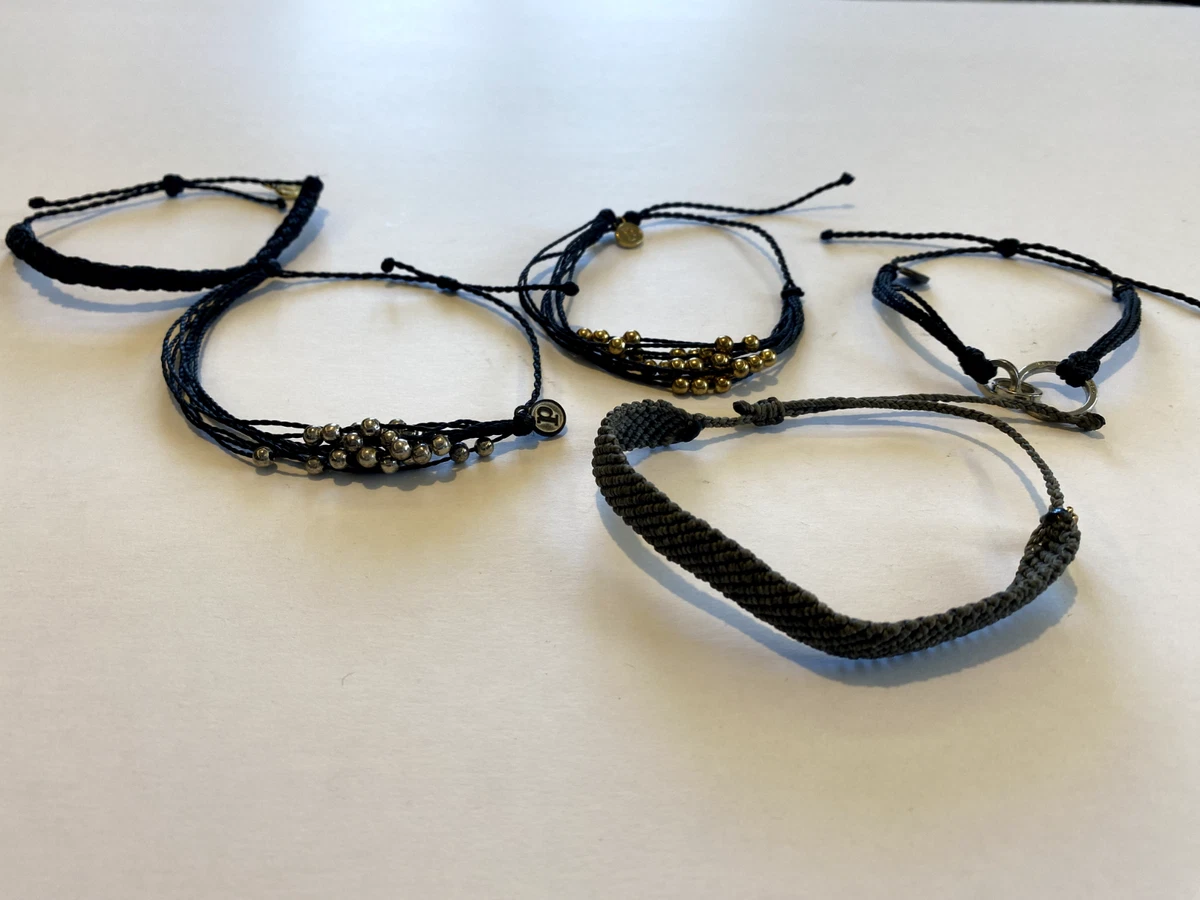 Pura Vida Bracelet Lot Black Grey Silver Gold Beads eBay