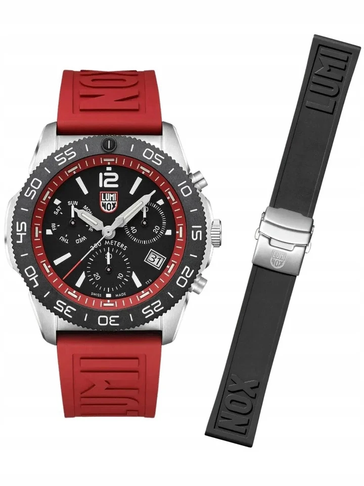 Luminox Pacific Diver Chronograph Watch Black Dial Rubber Strap – XS.3155.SET