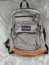 JanSport Right Pack Backpack Color: Graphite Grey Suede Leather Bottom ORIGINAL