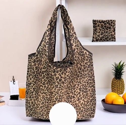 Folding Shopping Bags Reusable Foldable Large Grocery Tote Bags Pouch For Travel - Picture 6 of 23