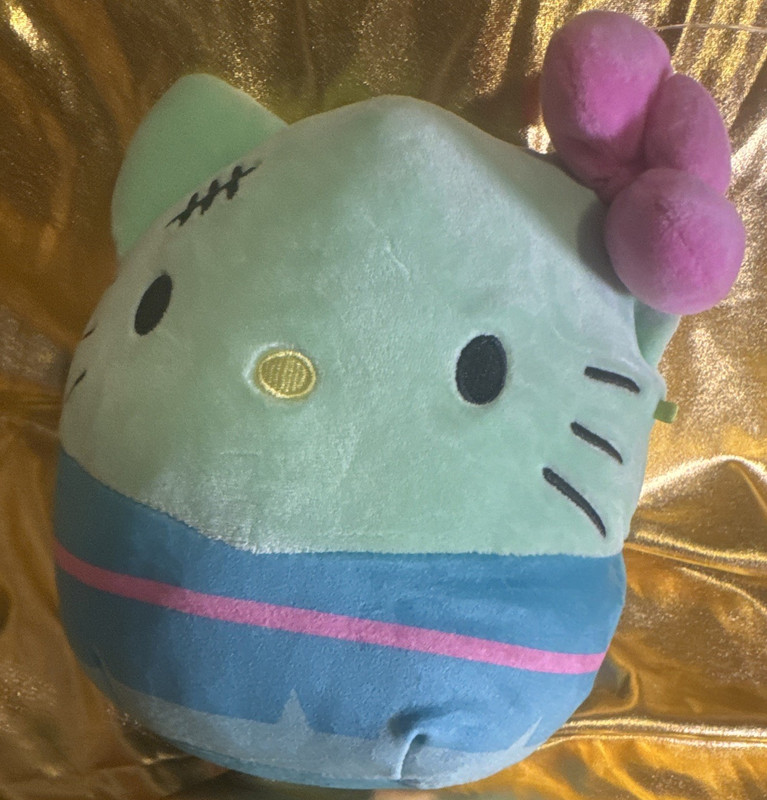 Sanrio Hello Kitty Cat Plush Stuffed Animal Toy Blue Teal Pink Bow 2022