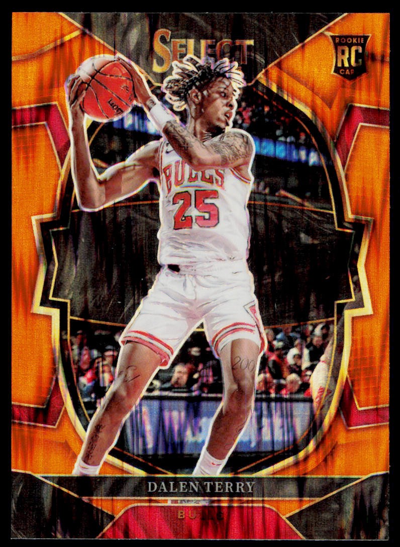2022-23 Panini Select Dalen Terry 89 Orange Flash Prizms RC Chicago Bulls