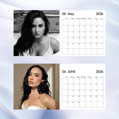 Calendario Demi Lovato 2026, audaz rock elegante decoración de pared regalo - Imagen 4 de 6