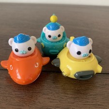 Lot of 3 Octonauts Gup Speeders Vehicles Mini Roller Racers Captain Barnacles