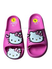 Hello Kitty Slides Sandals Kids Pink Size 4/5 Sanrio Character Shoes NWT