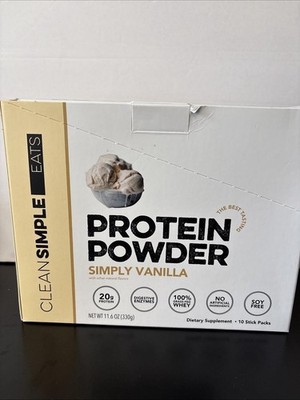 Clean Simple Eats Protein Powder Simply Vanilla 10 Stick Packets
