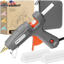 Full Size Dual Power Hot Glue Gun 60 100W with 21 Sticks Gray