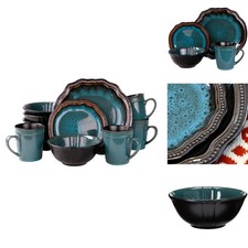 Elama Mystic Waves 16 Piece Dinnerware Set