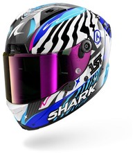 Casque Intégral Shark AERON SPEED-FANCY Carbon White Blue