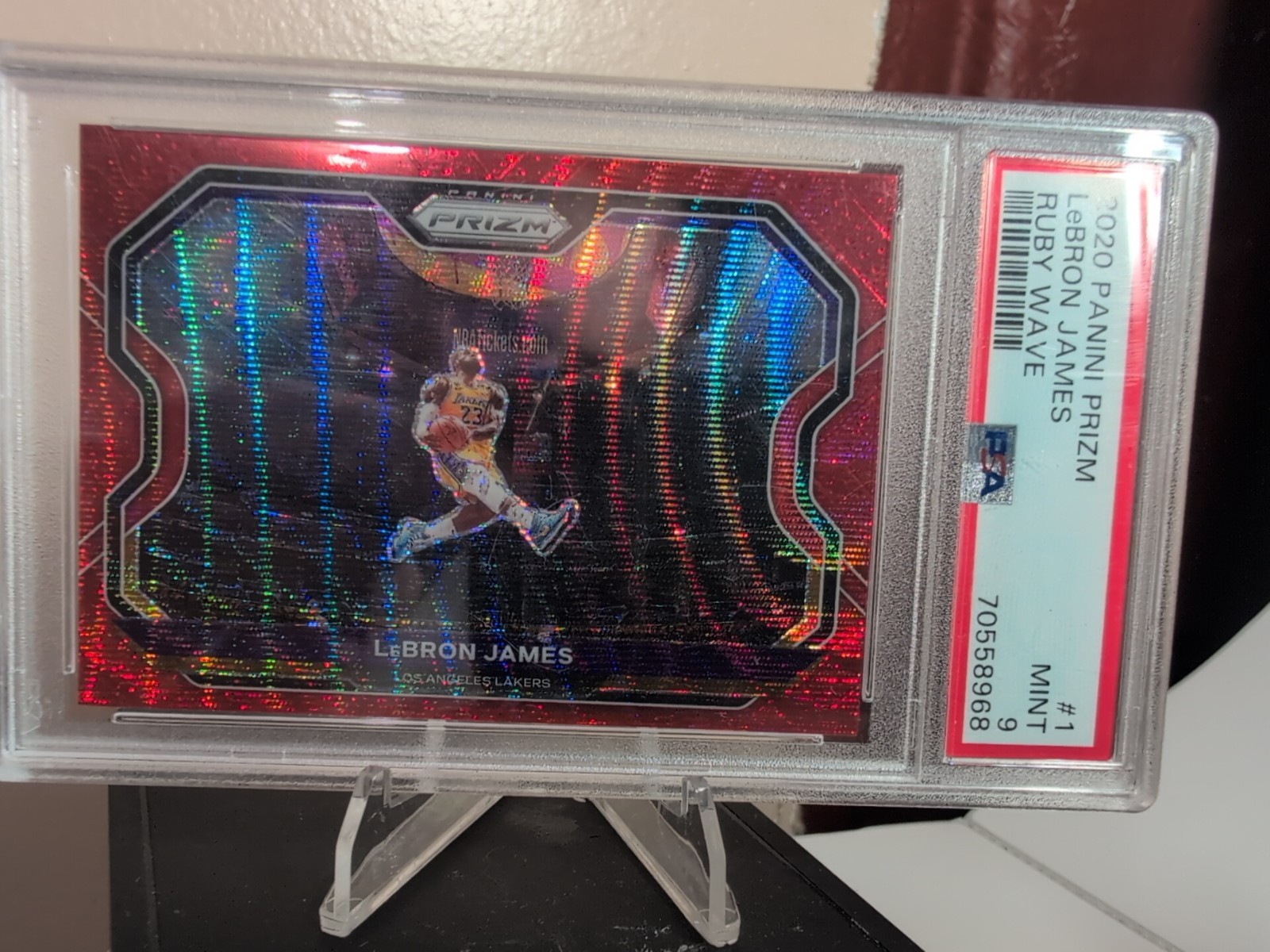 2020-21 Panini Prizm - LeBron James #1 Ruby Wave Prizm Kobe Tribute