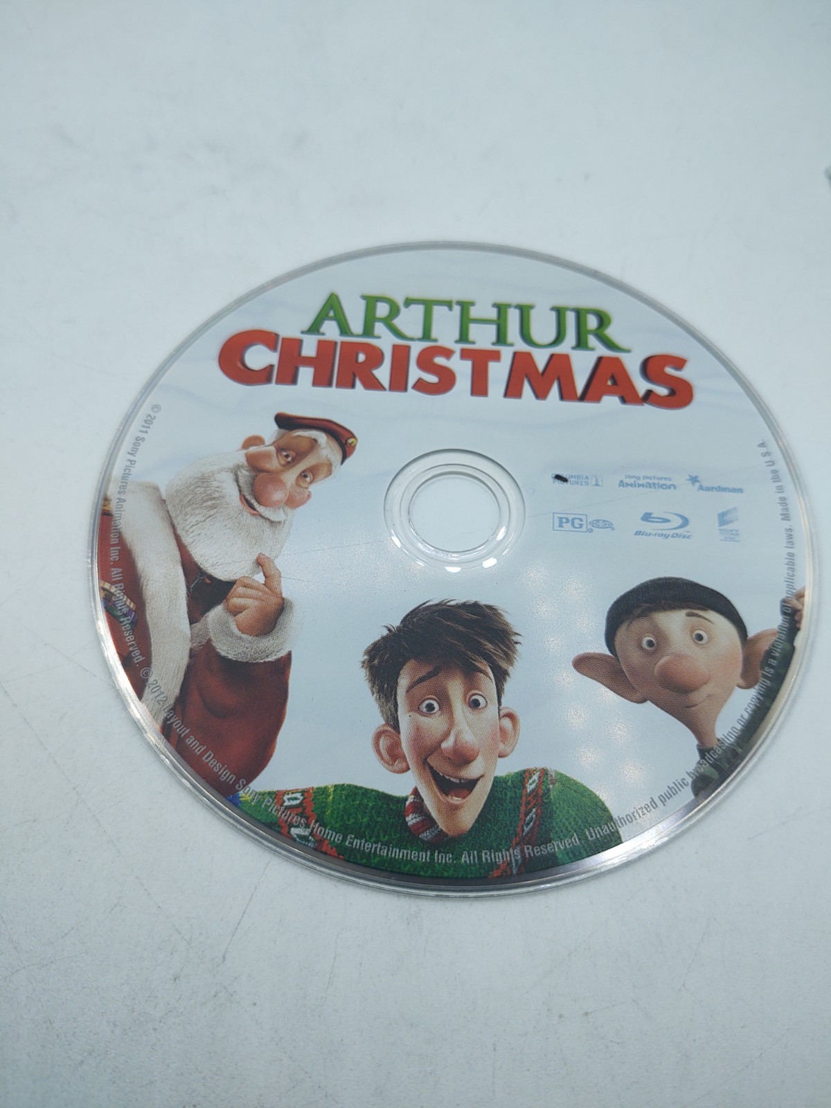 NEW ARTHUR CHRISTMAS (2011) - Blu-ray disc only in clear plastic envelope