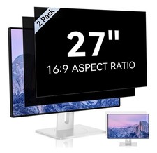2-Pack 27" Privacy Filter for 16:9 Monitor, Anti-Glare Blue Light Screen Mamol