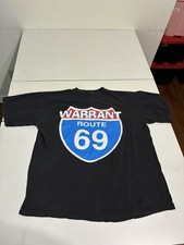 Vintage WCW Shirt XL Black Warrant Route 69 Across America 2000 Wrestling WWE