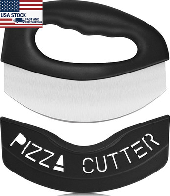 Heavy Duty Stainless Steel Pizza Cutter with Cover, Super Sharp Blade