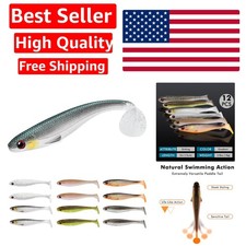 Amazing 5in Soft Plastic Lures - 12 Pieces for Effective Family Fishing Trips